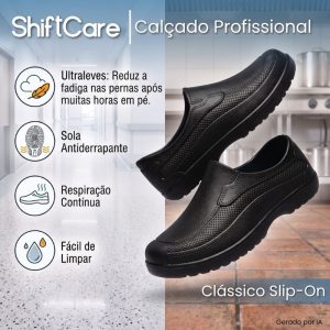 ShiftCare™ – Calçado profissional antiderrapante para longas jornadas de trabalho